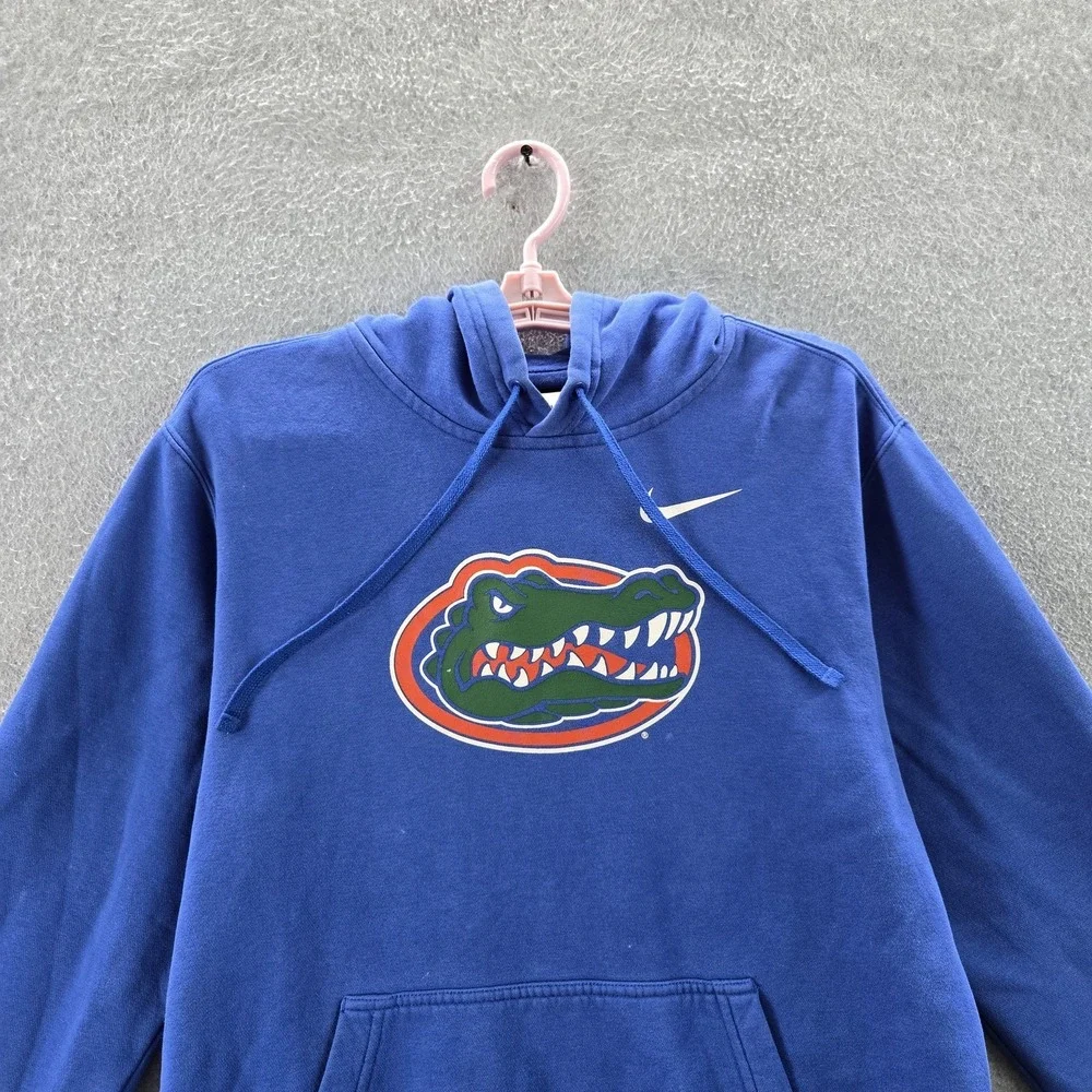 Florida Gators Men Hoodie L Blue Nike Graphic Fleece Gator Logo Activewear NWT